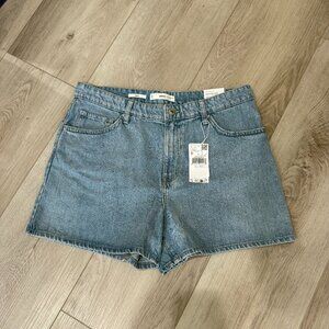 Mango high waist straight shorts